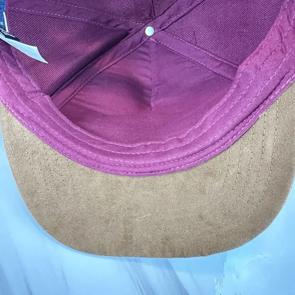 The Children's Place #Epic Snapback Ball Cap Burgundy Brown Suede Bill L/XL 8+